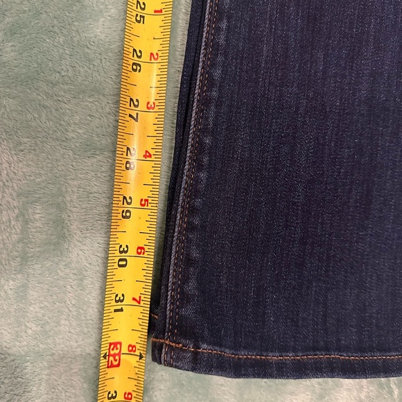 Express Dark Blue Distressed Boot cut Jeans - Picture 14 of 16